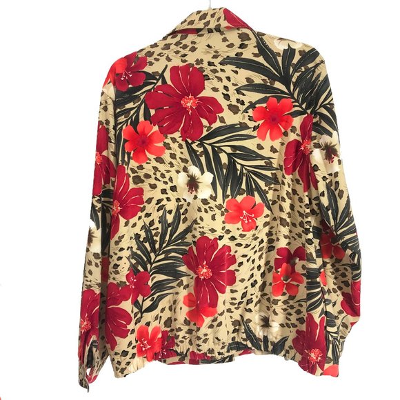 EUC Alfred Dunner Fall Floral Jacket  Wms Size 14 - Picture 2 of 6